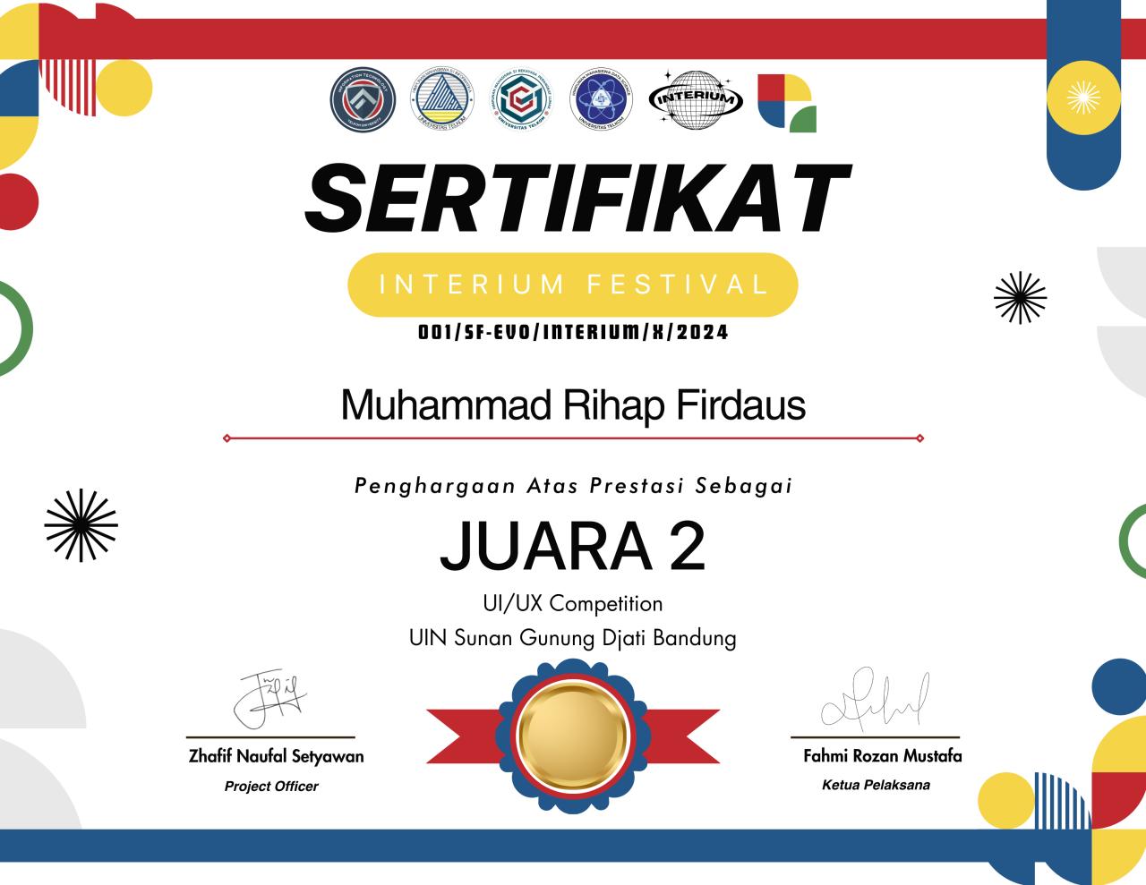 2nd Place in UI/UX Competition